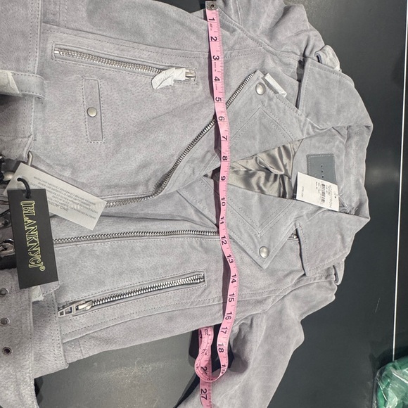 Blank NYC Women's Cloud Grey Leather Jacket - Picture 9 of 10